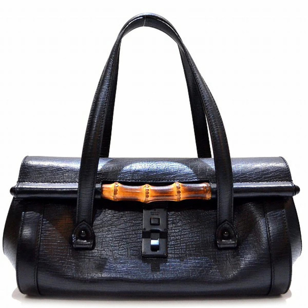 GUCCI Bamboo Bag Handbag Black